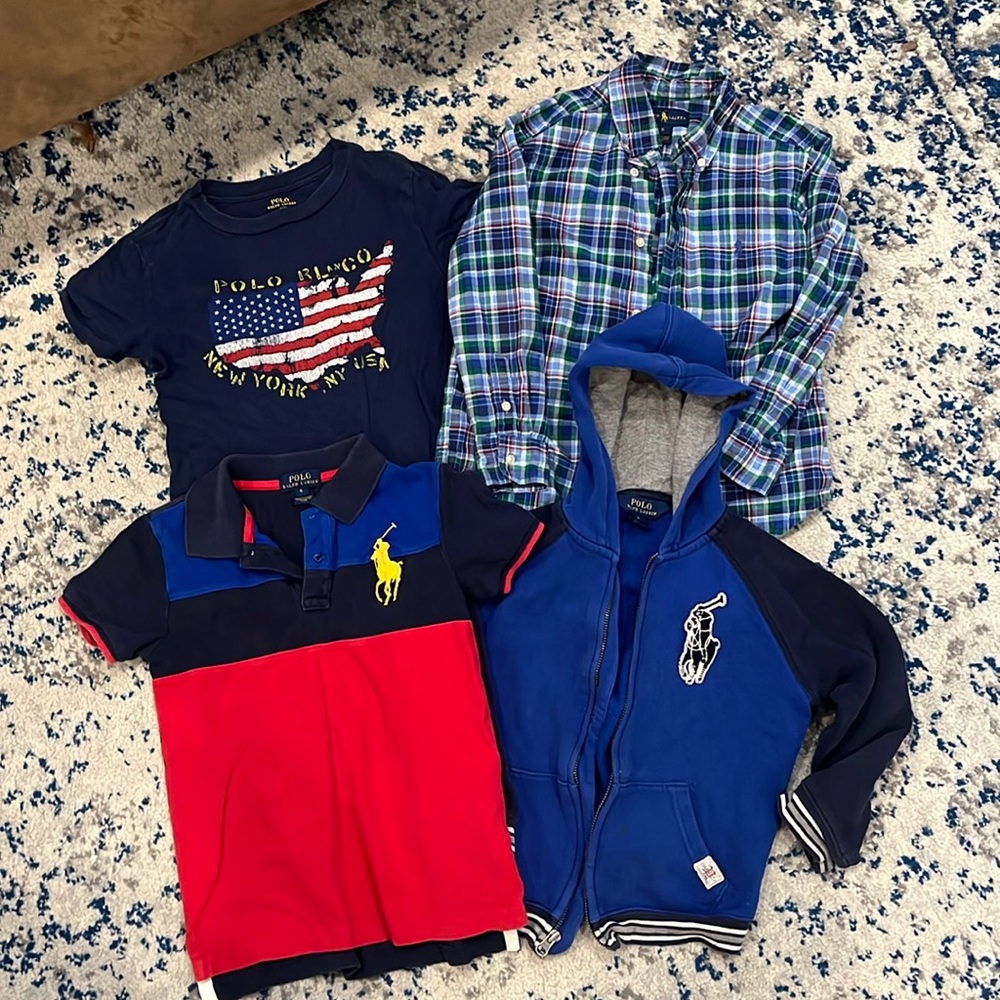 Boys polo Ralph Lauren lot of shirts, hoodie, bottom up, polo